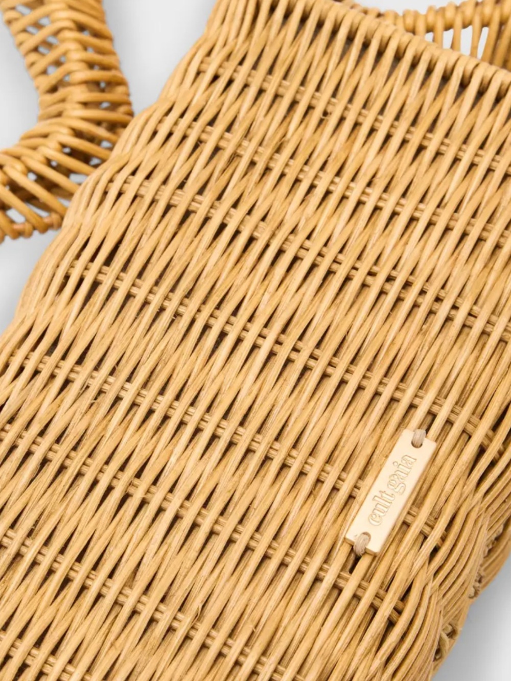 Cult Gaia Elsa Rattan Clutch - Picture 5 of 8
